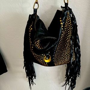 Free people harrow studded tote bag